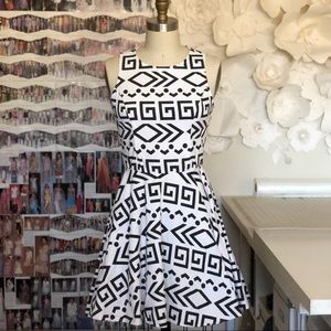⭐️3 for $12 Signature 8 B/W Geo Print Dress